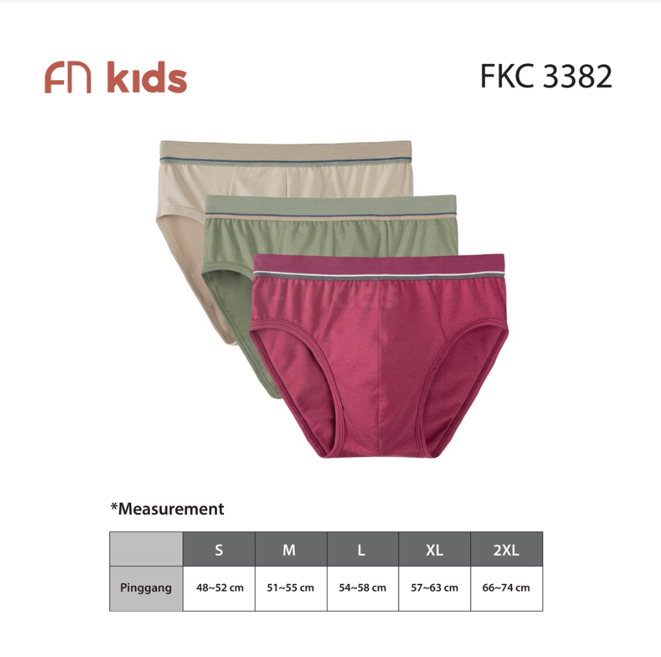 FN Kids Celana Dalam Brief Anak Laki-Laki 3 pcs FKC 3382