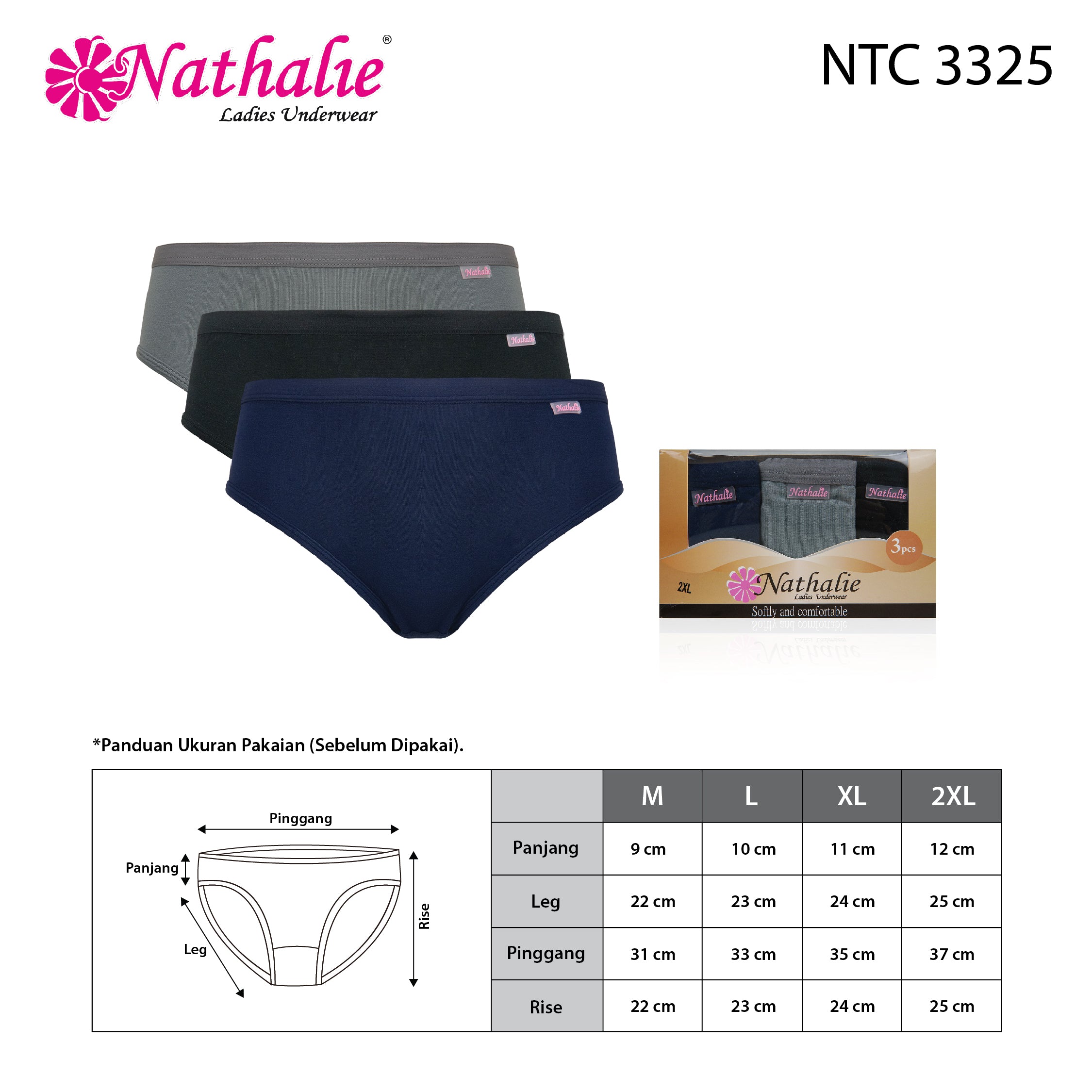 Celana Dalam Tencel Wanita NTC 3325
