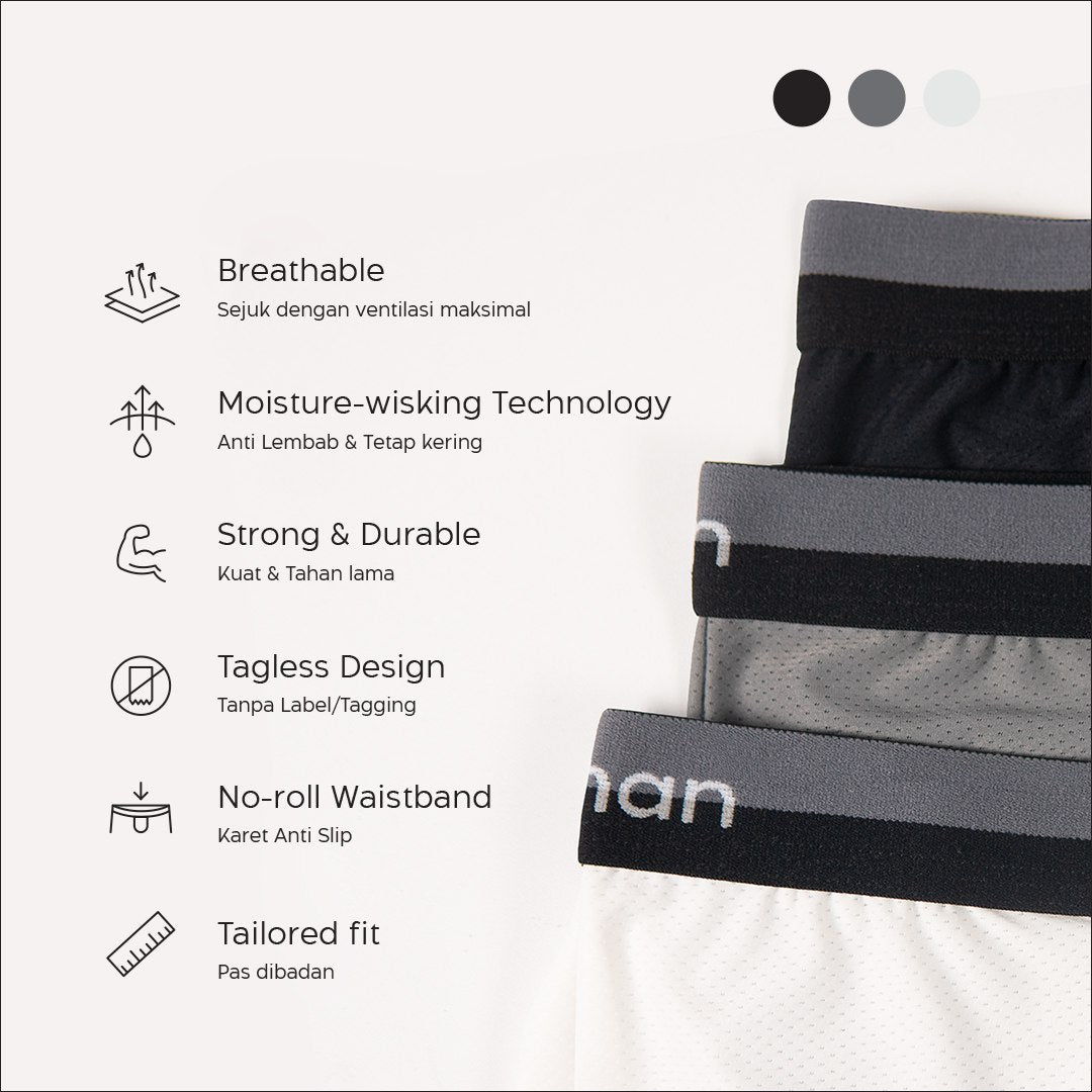 Flyman Celana Dalam Pria Boxer 1 pcs FM 3385