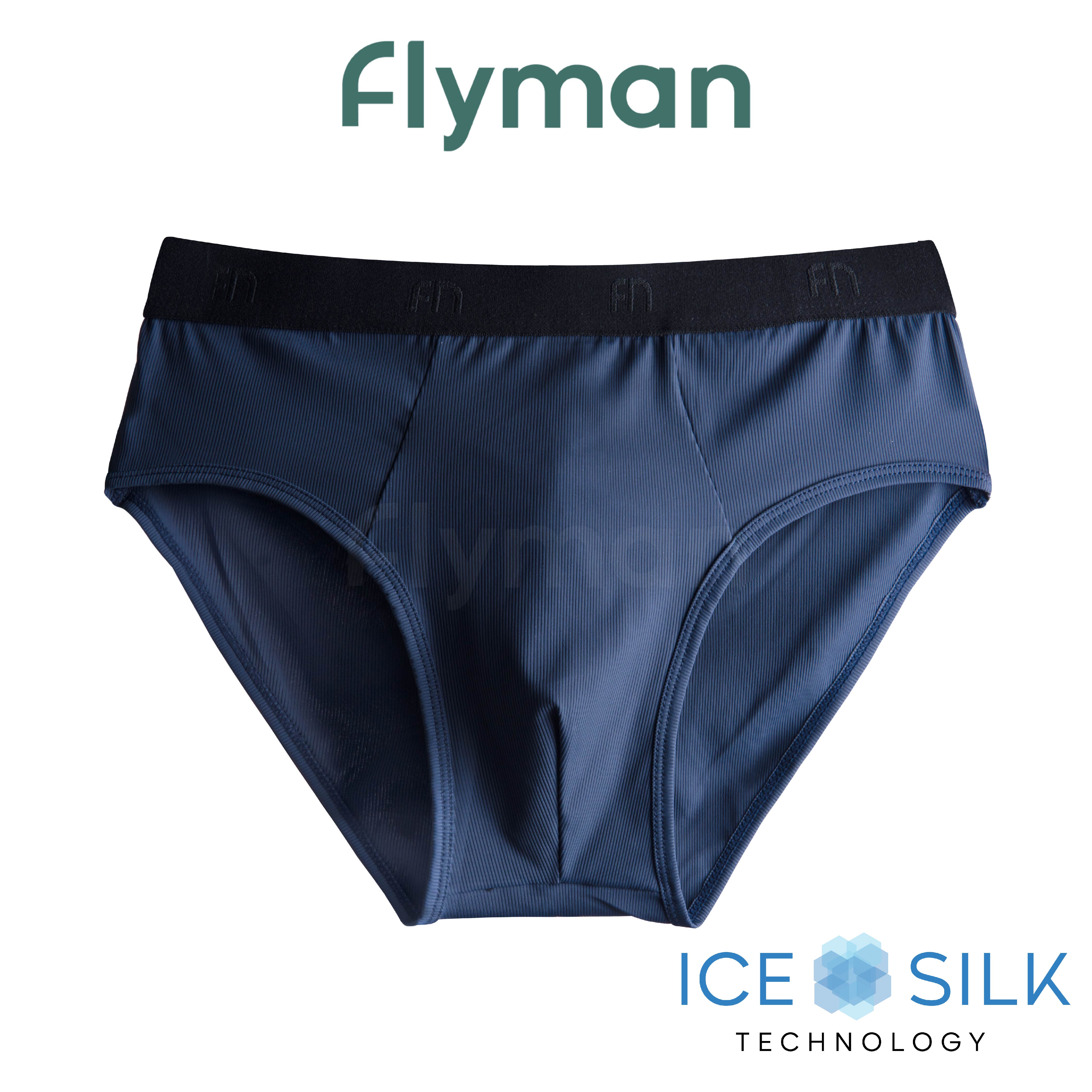 Flyman Celana Dalam Pria Ice Silk Rib CD Cowok FM 3452 1 Pcs