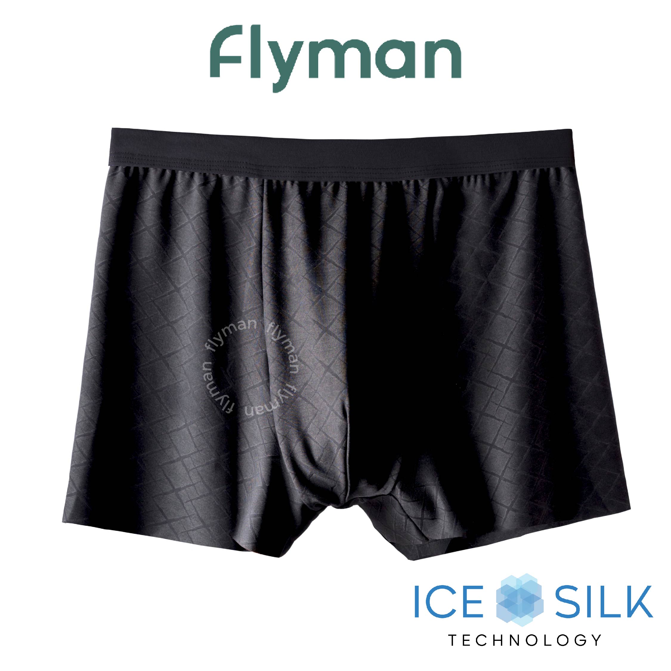 Flyman Celana Dalam Pria Boxer Ice Silk 1 pcs FM 3449