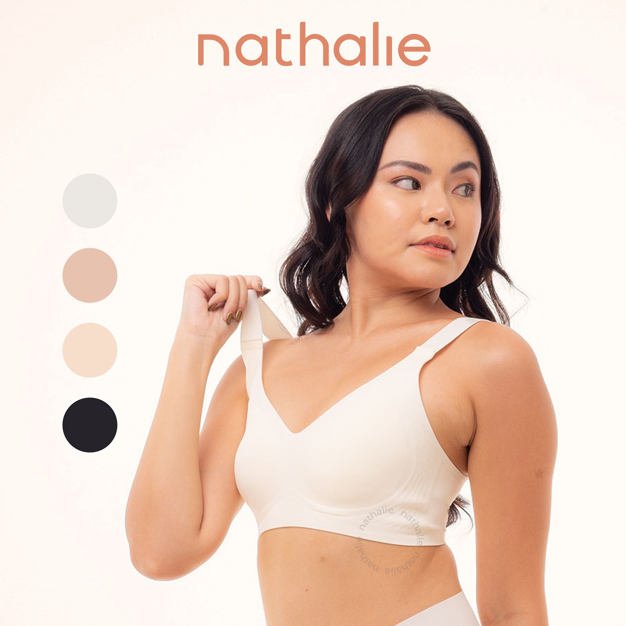 Nathalie Seamless Bra Big Size Premium Tali Lebar Tanpa Kawat BH Simless Maxi Full Coverage Tidak Nyeplak 1 Pcs NTB 3519