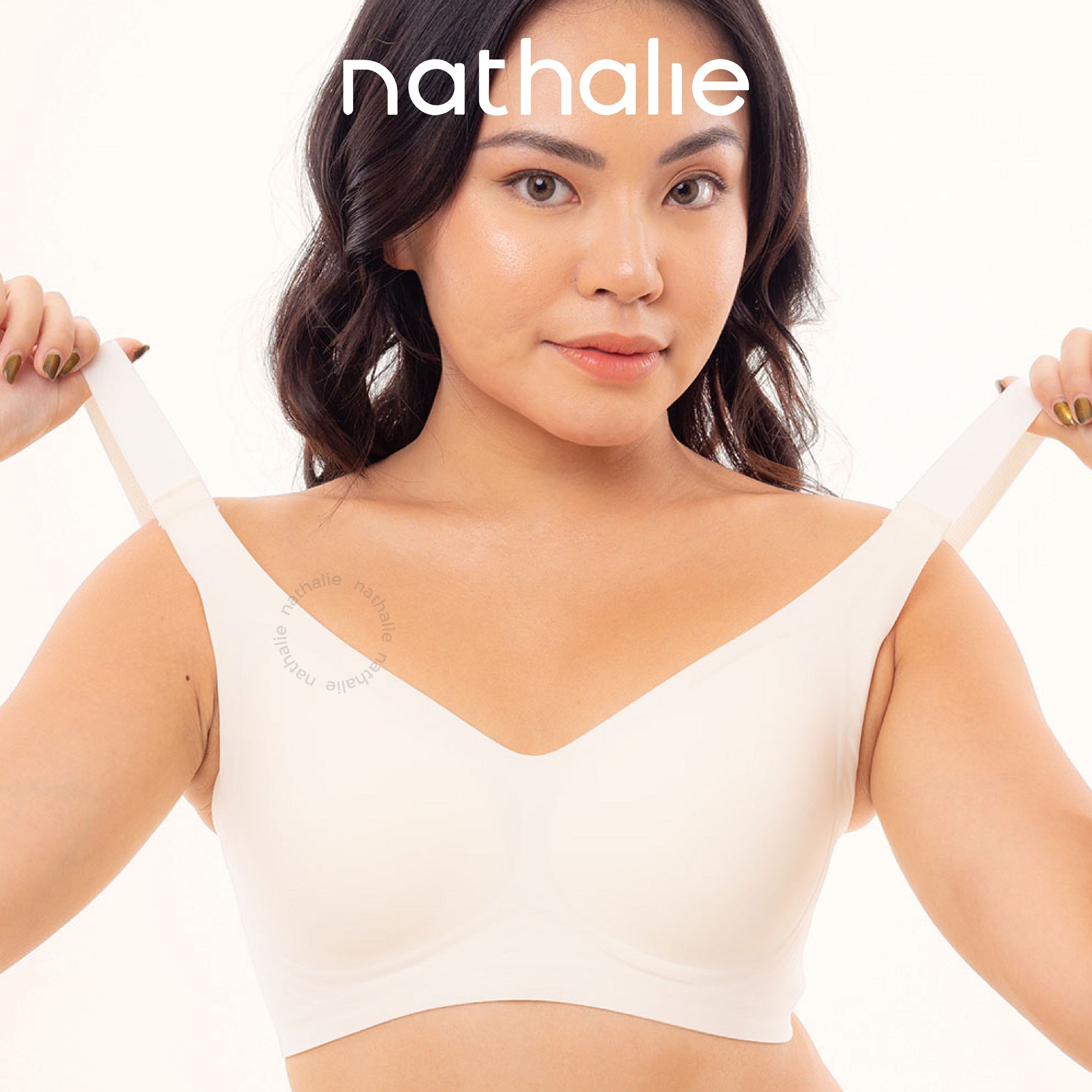 Nathalie Seamless Bra Big Size Premium Tali Lebar Tanpa Kawat BH Simless Maxi Full Coverage Tidak Nyeplak 1 Pcs NTB 3519