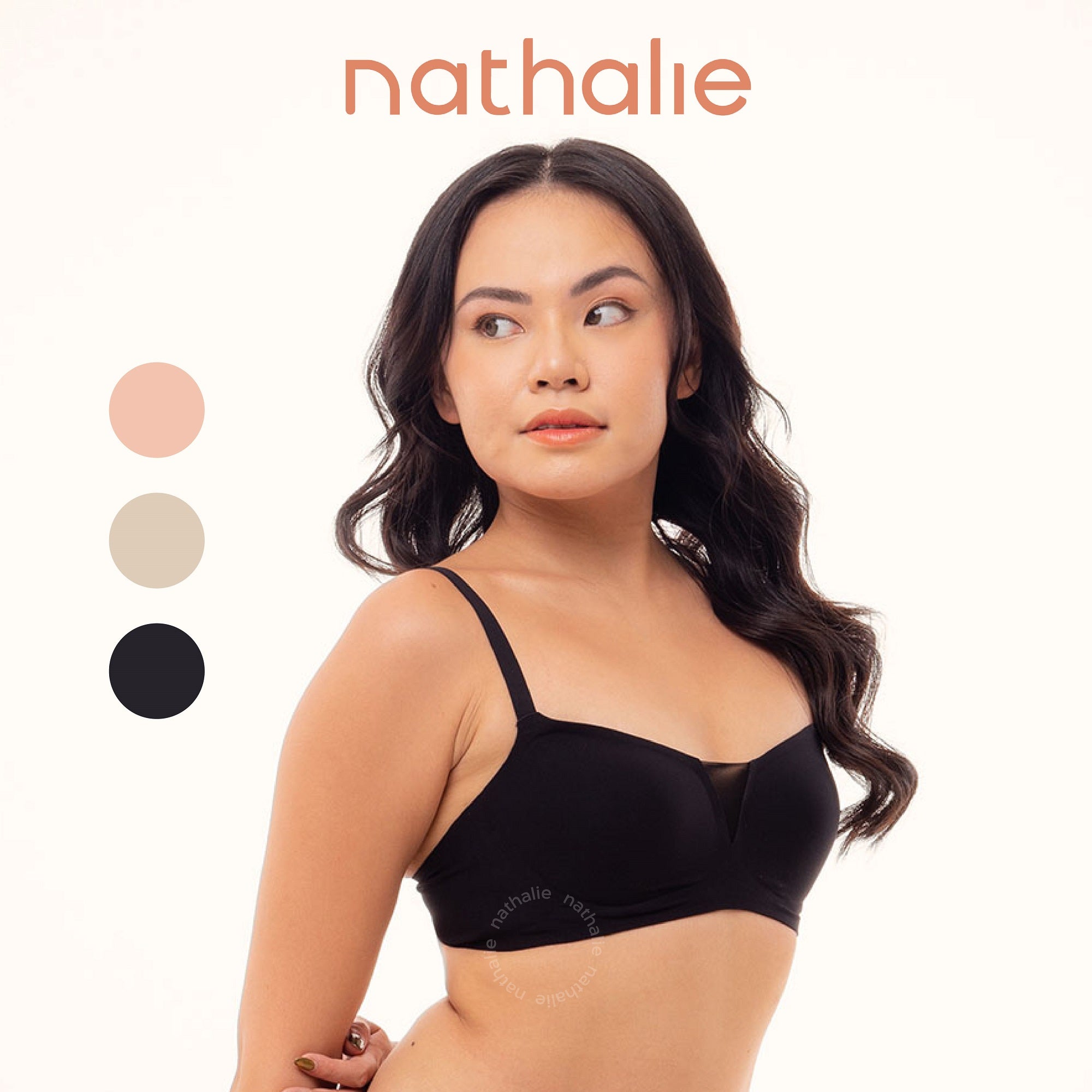 Nathalie Seamless Square Neck Bra Premium Tanpa Kawat BH Squareneck Simless Tidak Nyeplak 1 Pcs NTB 3520
