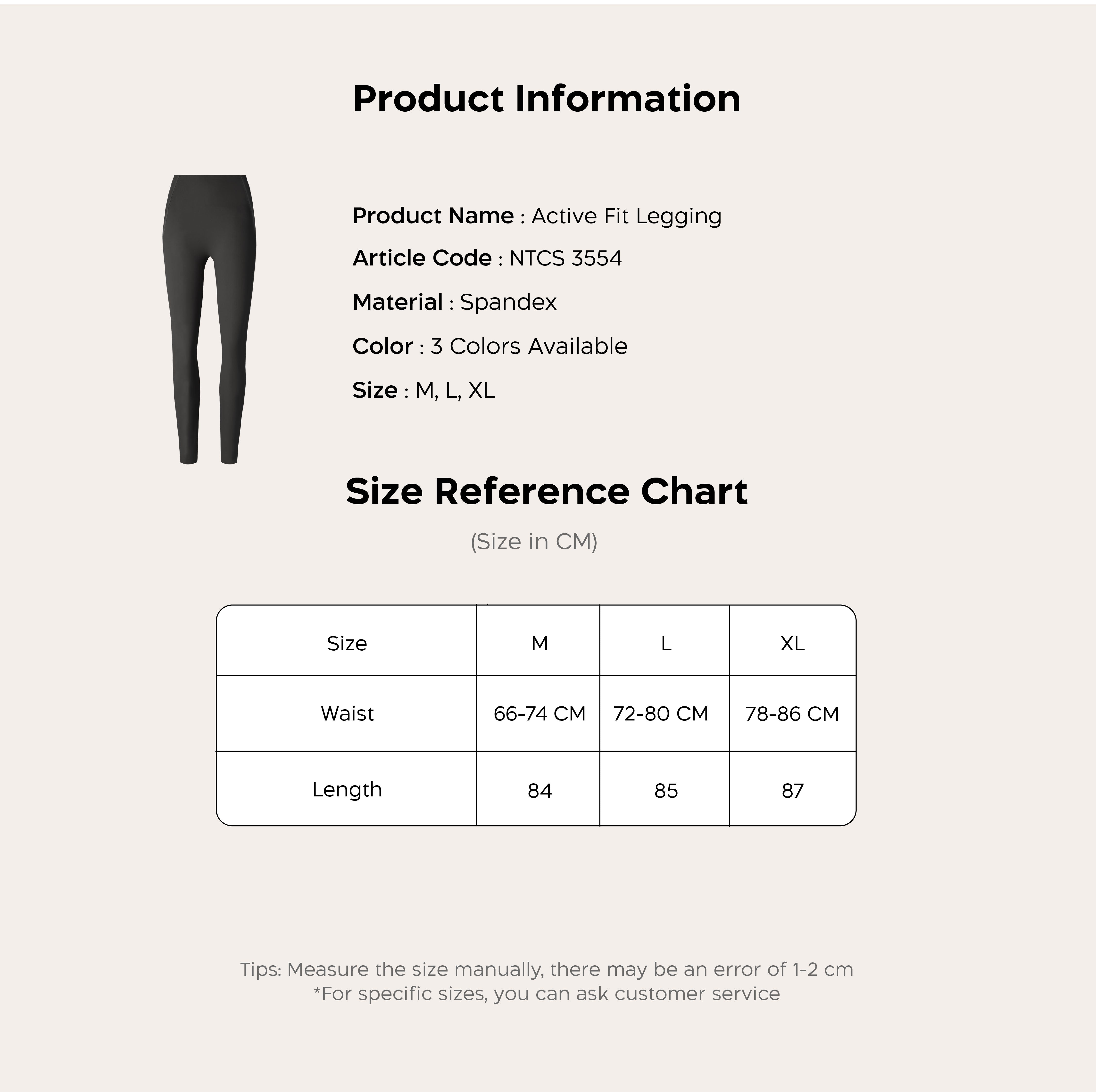 Nathalie Sport Ice Silk Fit Legging NTCS 3554