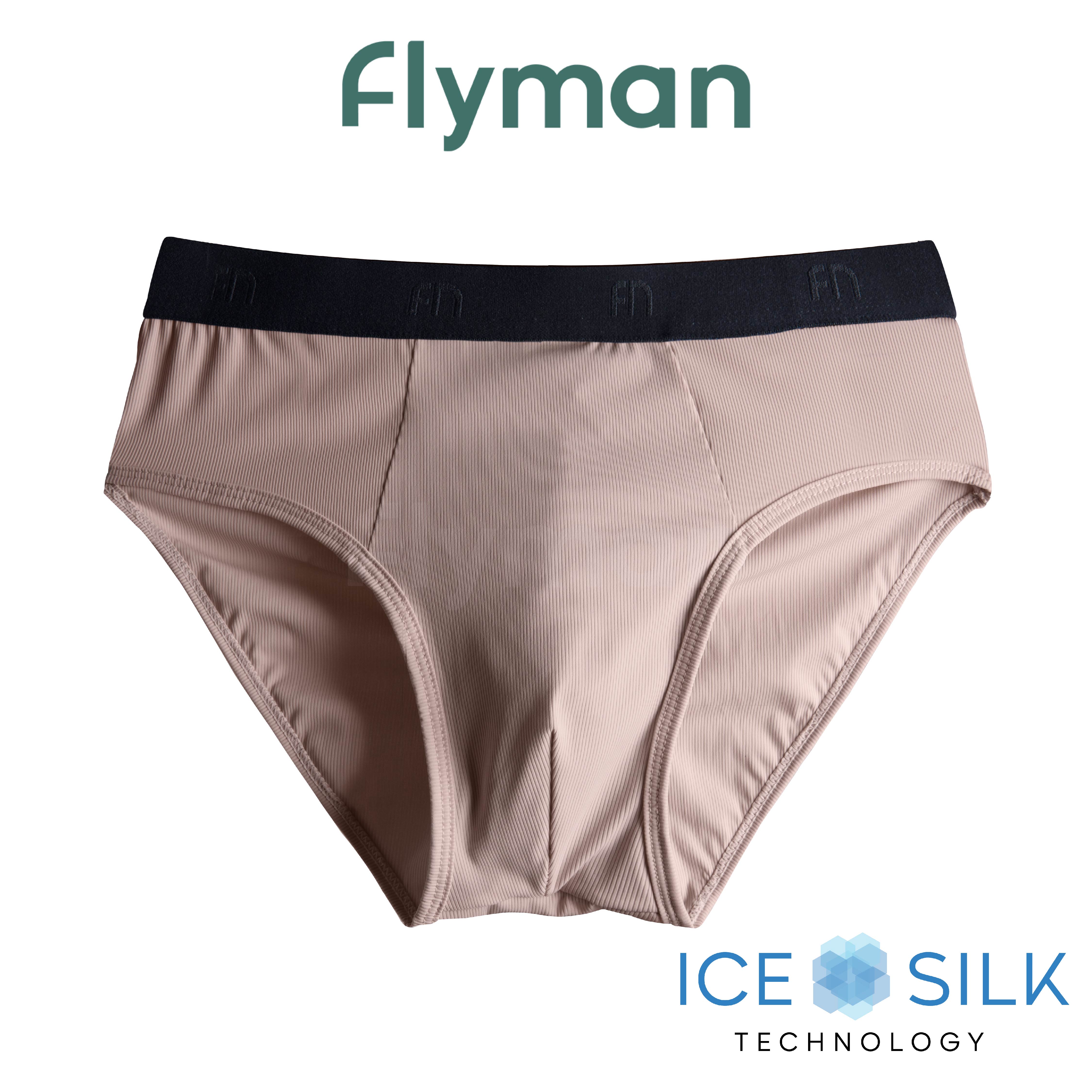 Flyman Celana Dalam Pria Ice Silk Rib CD Cowok FM 3452 1 Pcs