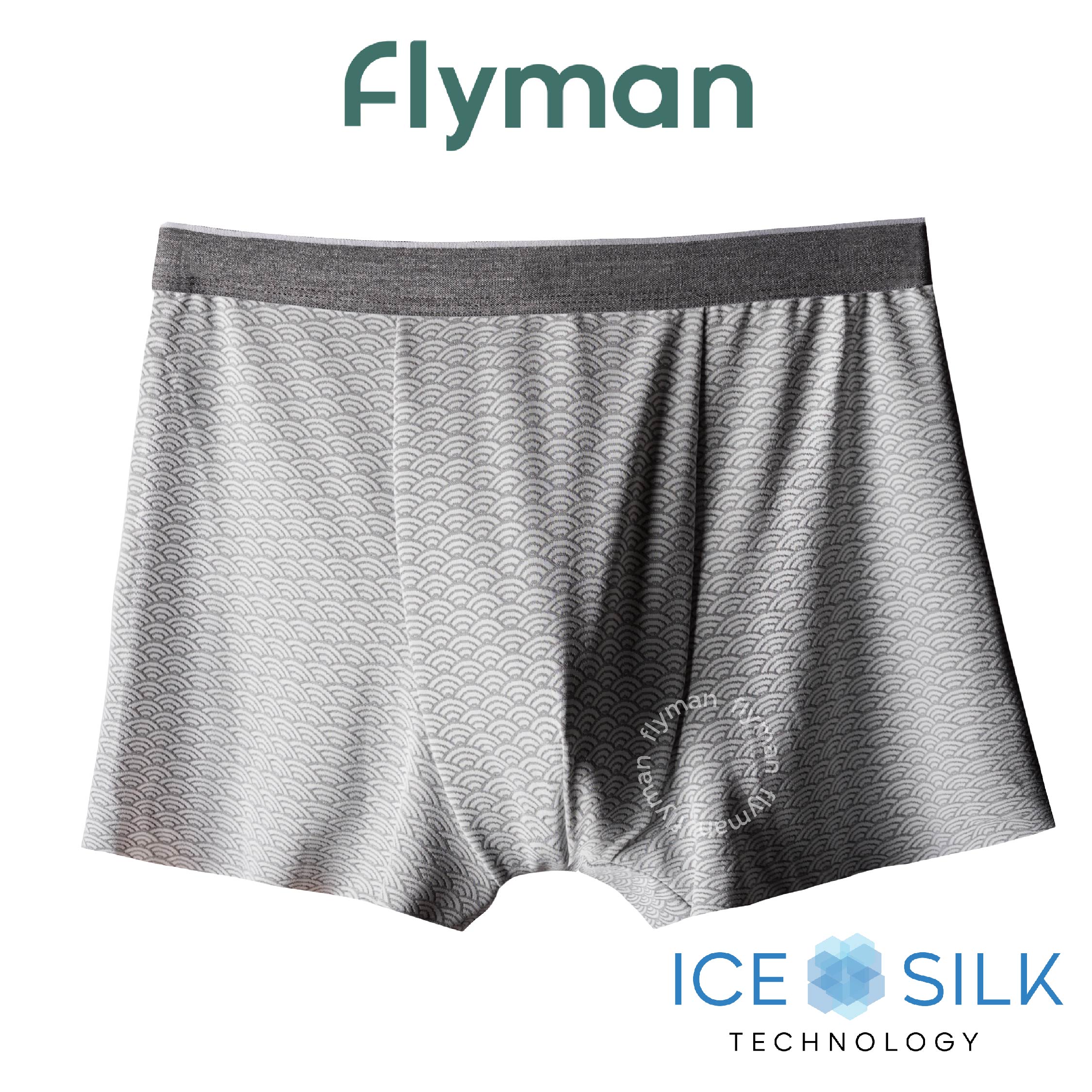 Flyman Celana Dalam Pria Boxer Ice Silk 1 pcs FM 3445