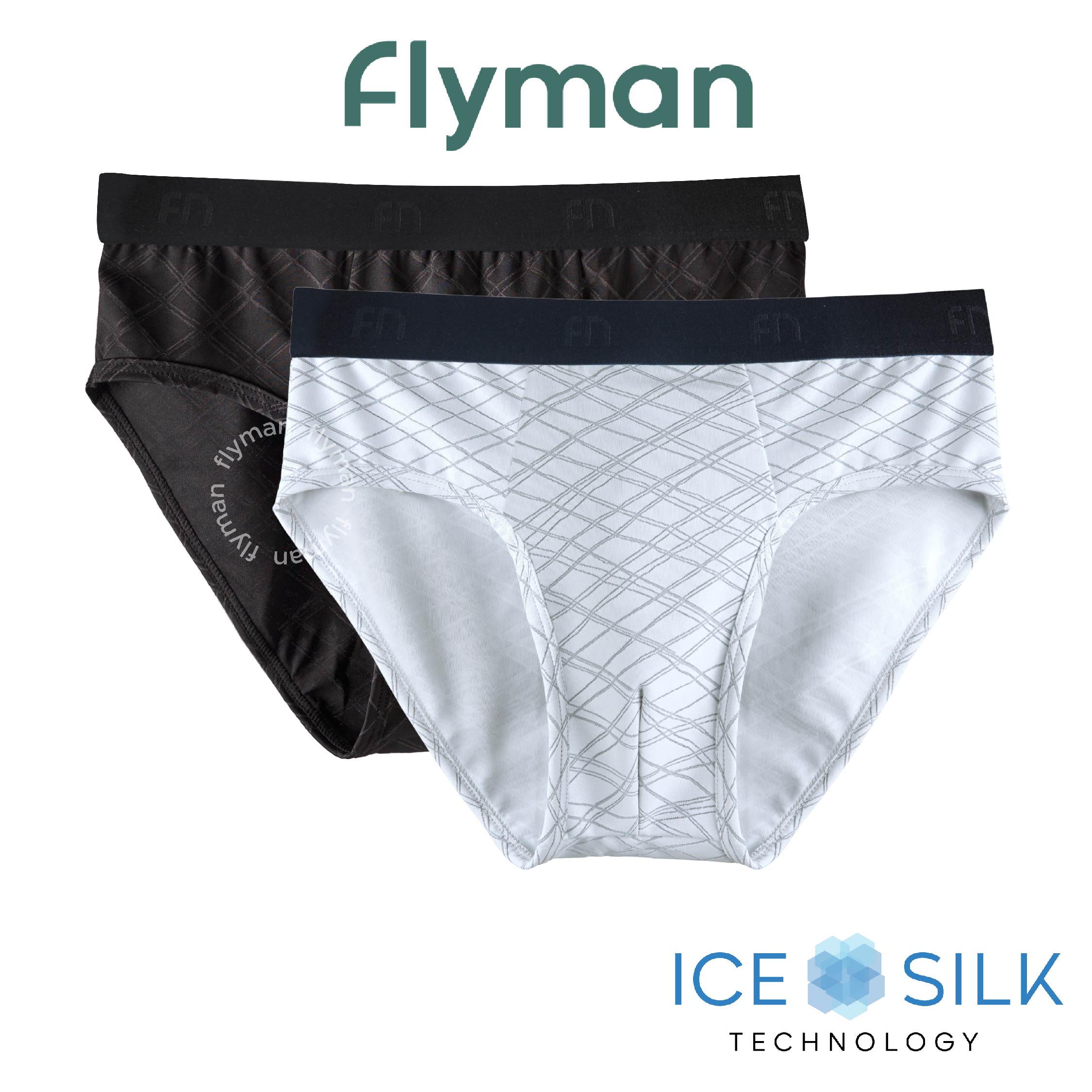 Flyman Celana Dalam Pria Brief Ice Silk 1 pcs FM 3448