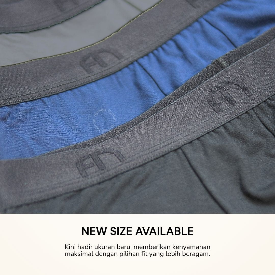 Flyman Celana Dalam Boxer Pria Tencel 1 pcs New FM 3056