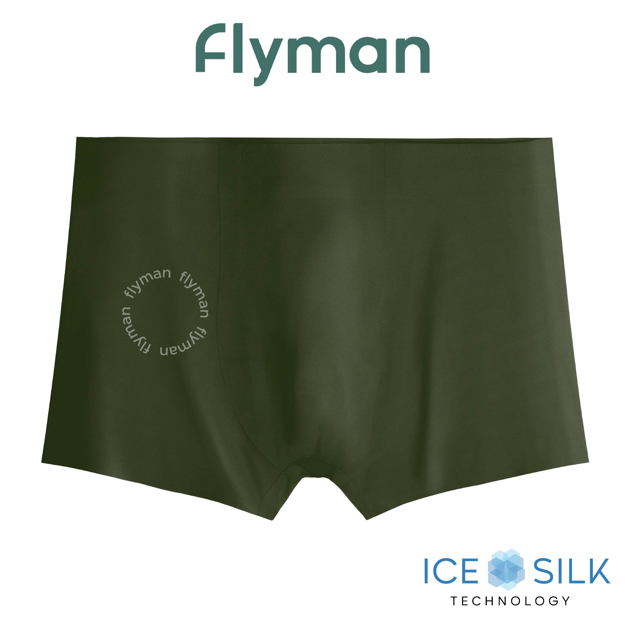 Flyman Celana Dalam Boxer Ultra Seamless Pria CD Bokser Seemles Ice Silk Cowok 1 PCS FM 3456