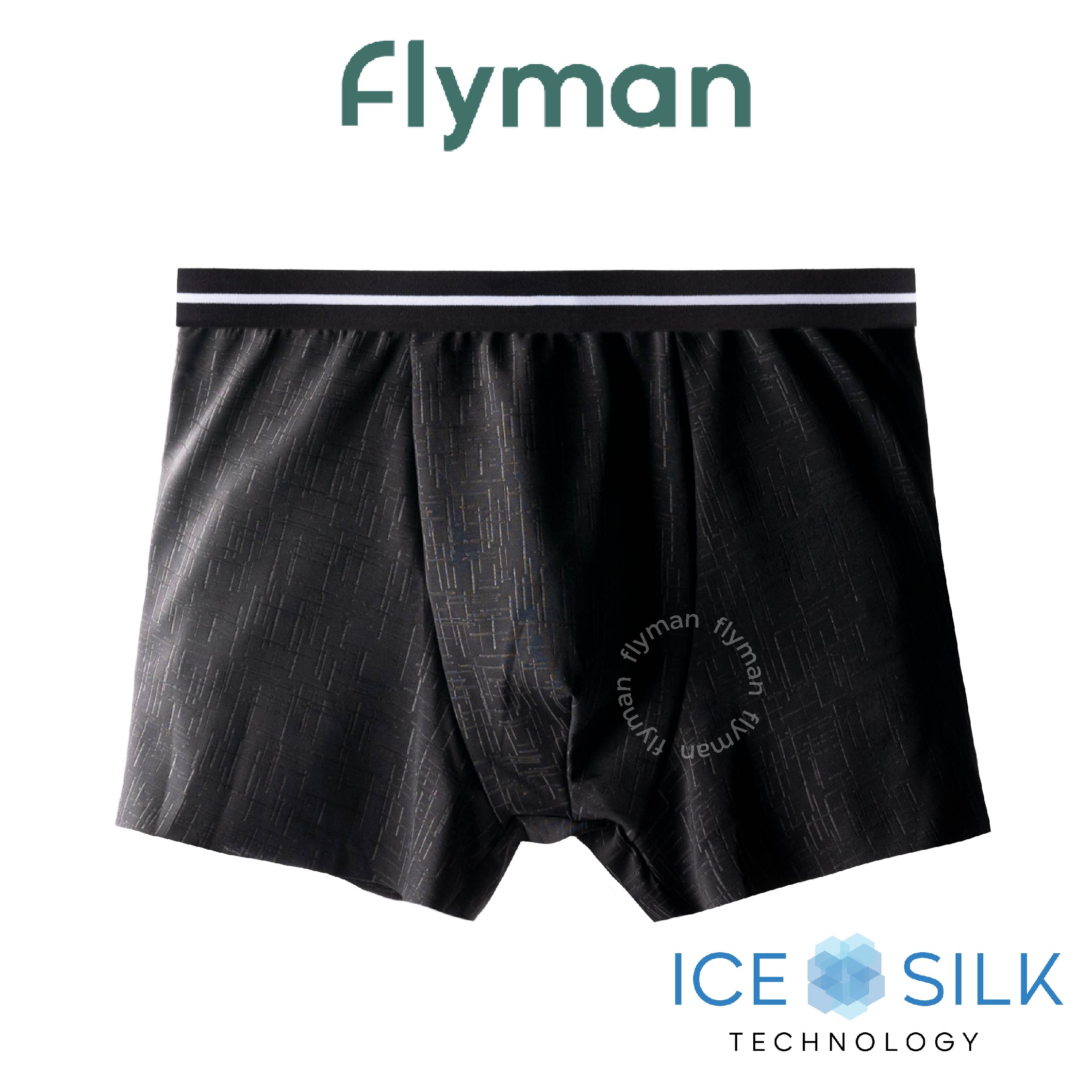 Flyman Celana Dalam Pria Boxer Ice Silk 1 pcs FM 3510