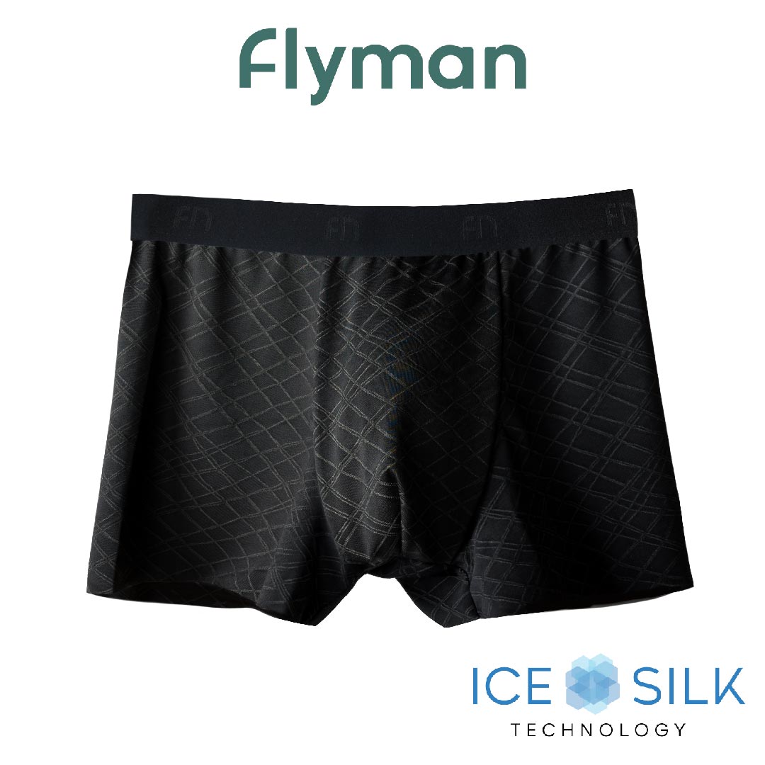 Flyman Celana Dalam Pria Boxer Ice Silk 1 pcs FM 3447