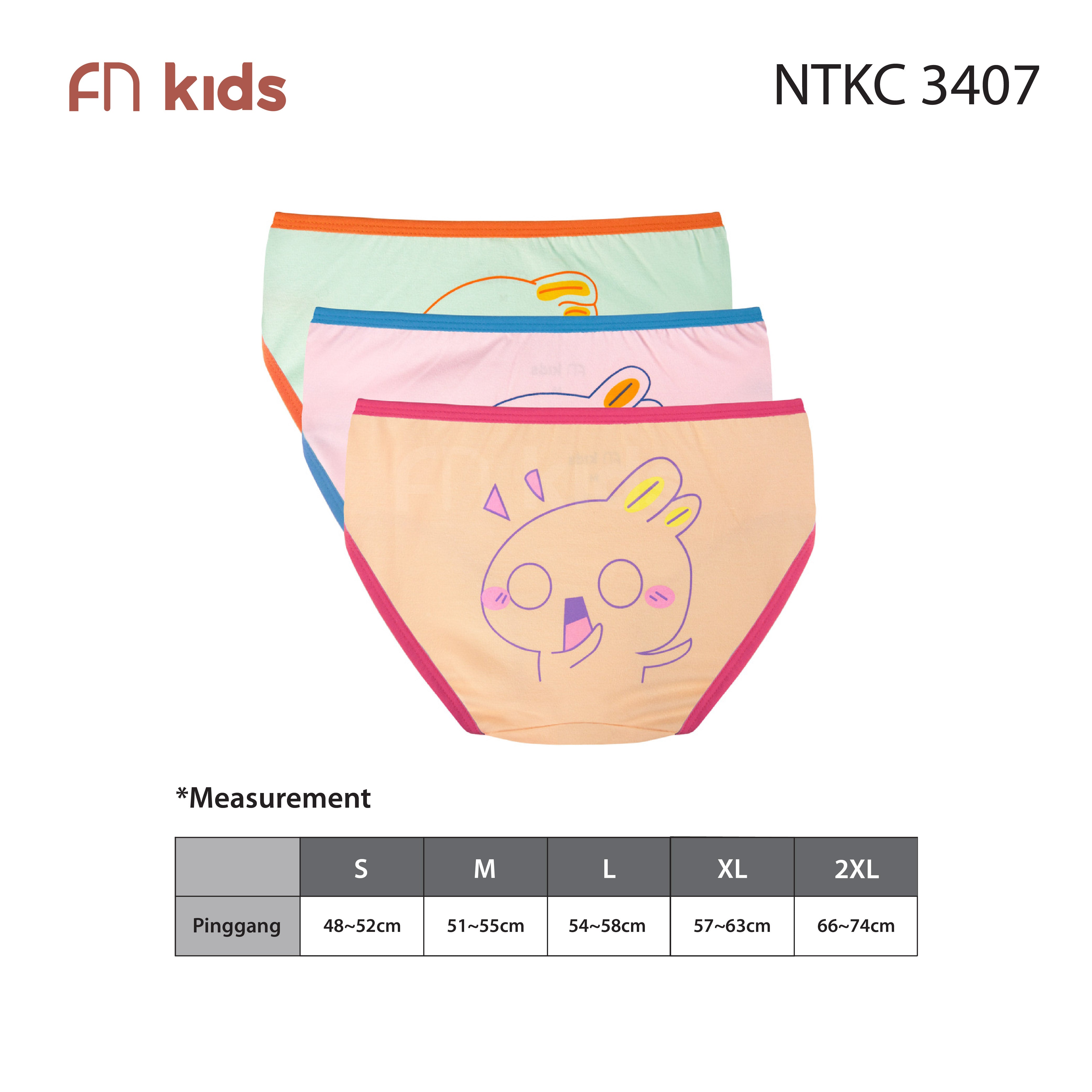 FN Kids Celana Dalam Anak Printing CD Anak Katun NTKC 3407 1 Pcs