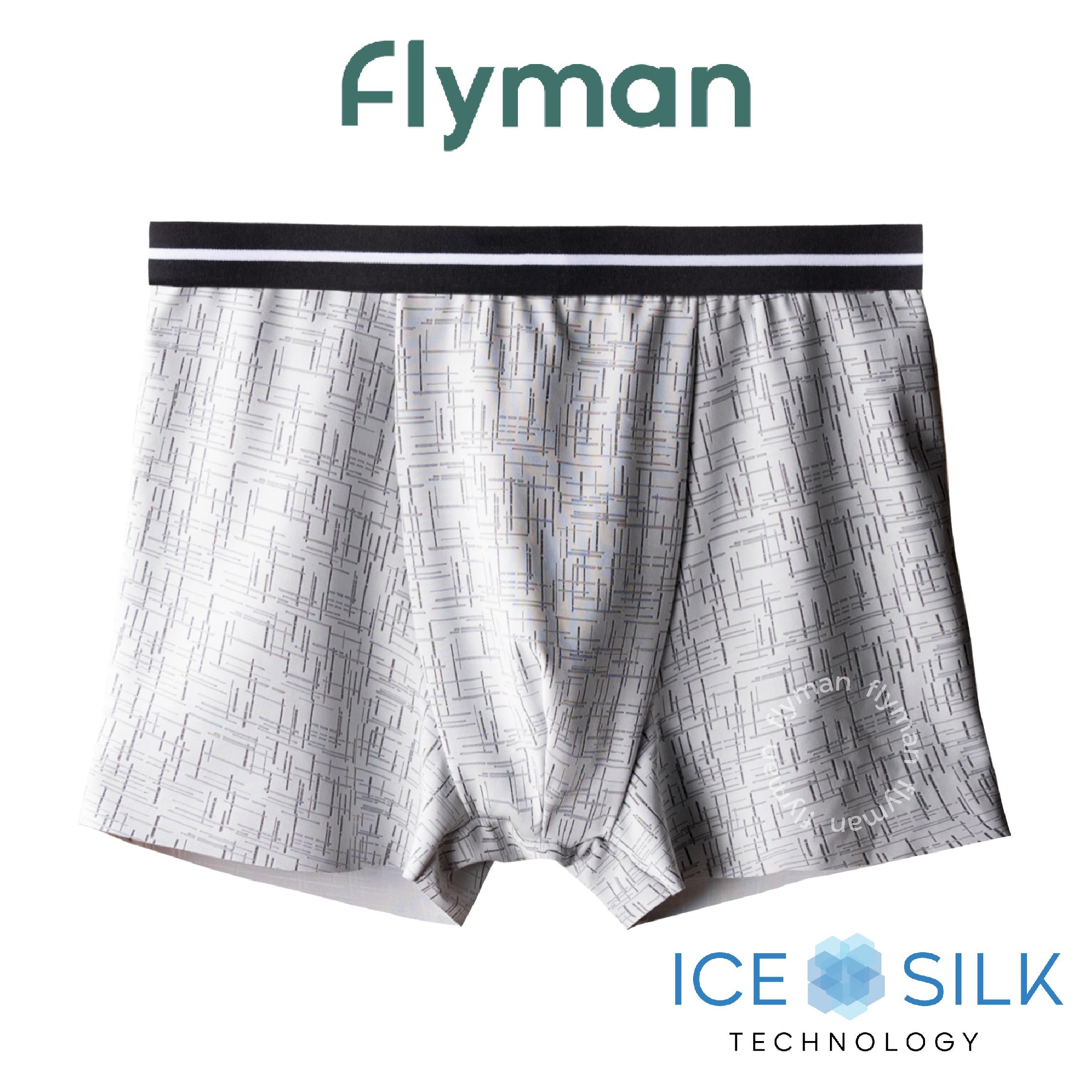 Flyman Celana Dalam Pria Boxer Ice Silk 1 pcs FM 3510