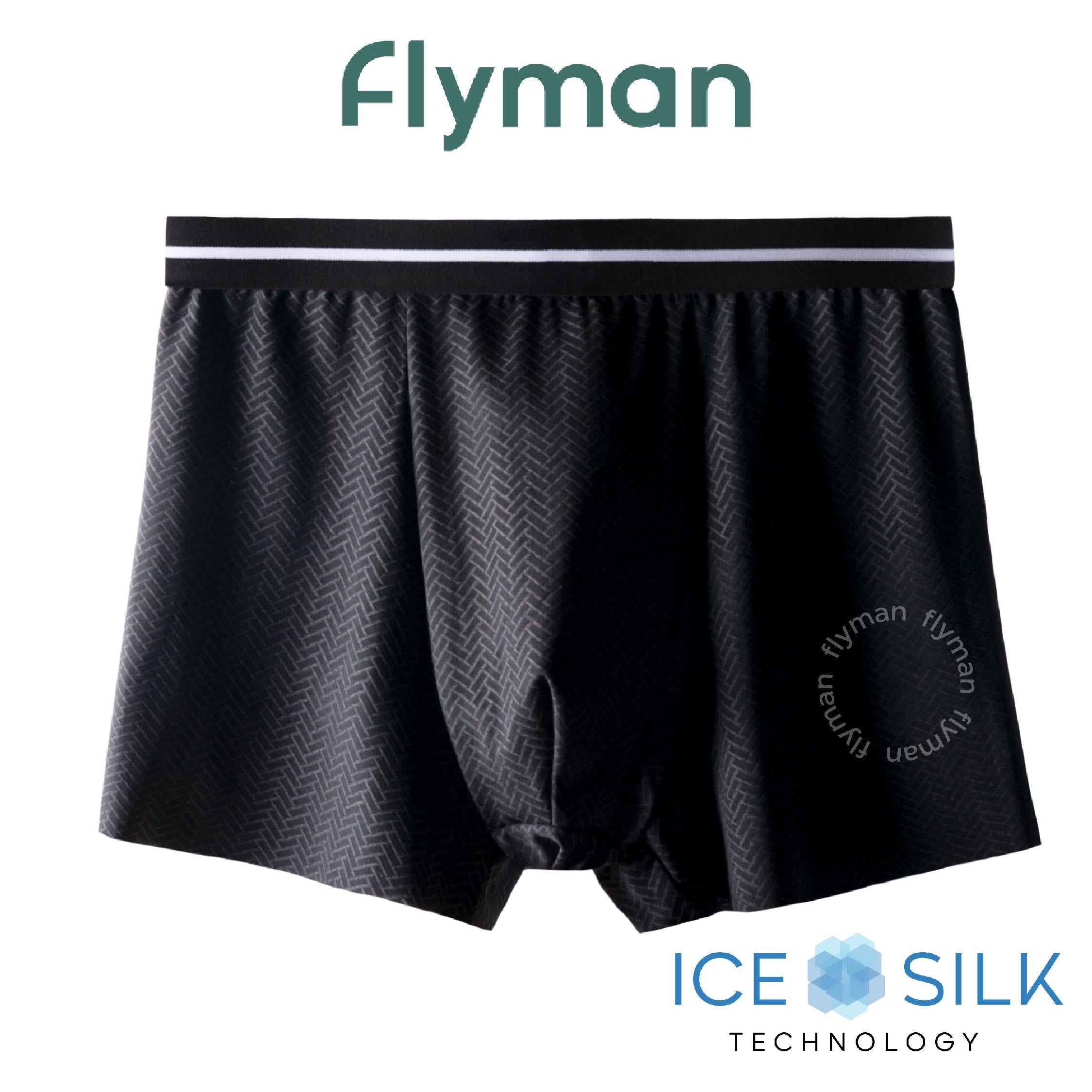 Flyman Celana Dalam Pria Boxer Ice Silk 1 pcs FM 3512