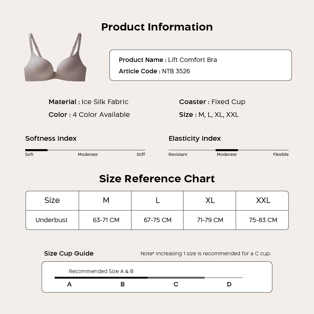 Nathalie 3D Cup Seamless Bra NTB 3526