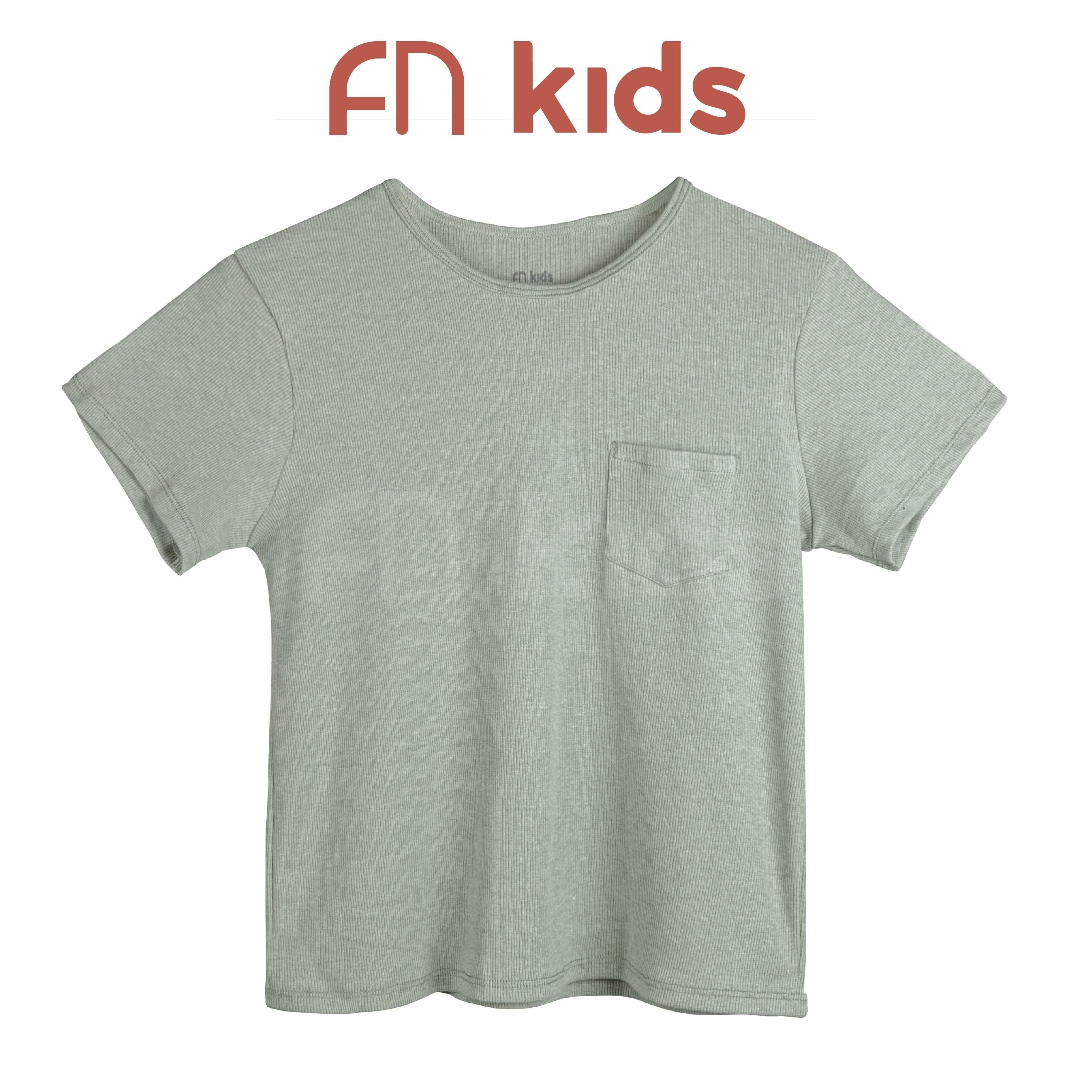 FN Kids Tshirt Kaos Anak Polos Santai Kaus Rumahan Anak Cvc Rib 1 PCS FNKA 3420