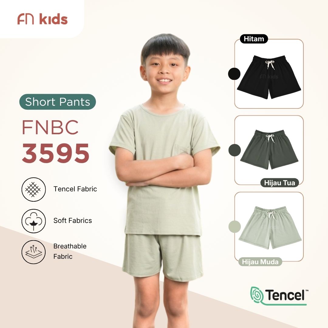 FN Kids Celana Pendek Anak Laki Laki Nyaman Lembut Tencel Premium - Boys Easy Short Kids FNBC3595
