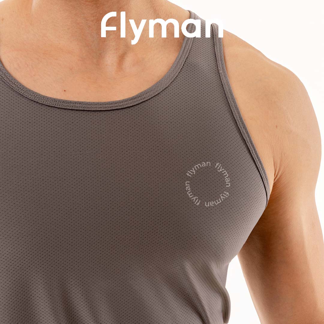 Flyman Kaos Singlet Pria Baju Dalam Cowok Ice Silk Kaus Daleman 1 Pcs FMA 3366