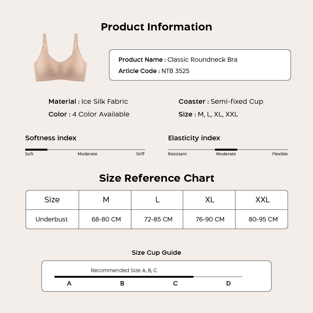 Nathalie Round Neck Seamless Bra NTB 3525