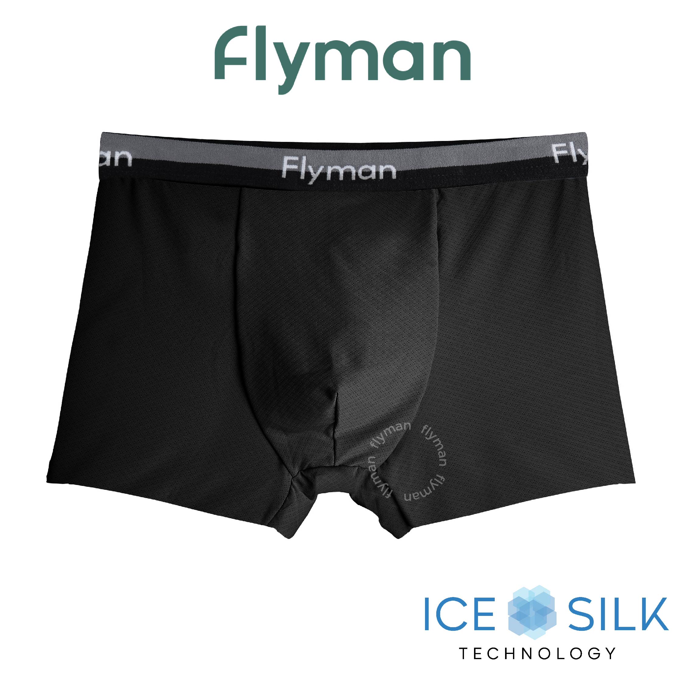 Flyman Celana Dalam Pria Boxer Ice Silk 1 pcs FM 3435