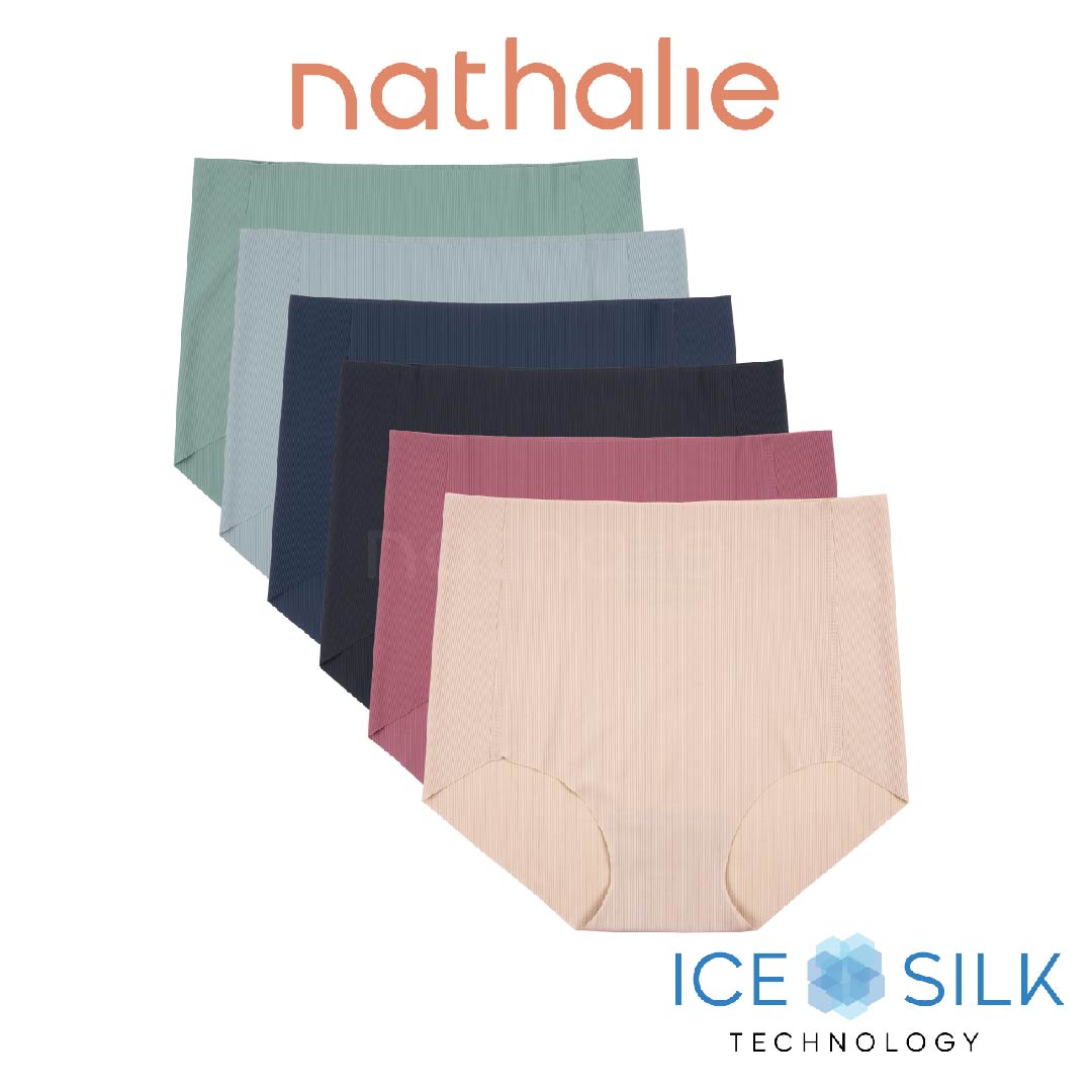 Nathalie Celana Dalam Seamless Maxi Wanita Ice Silk Rib CD Cewek Anti Nyeplak NTC 3434 1 PCS