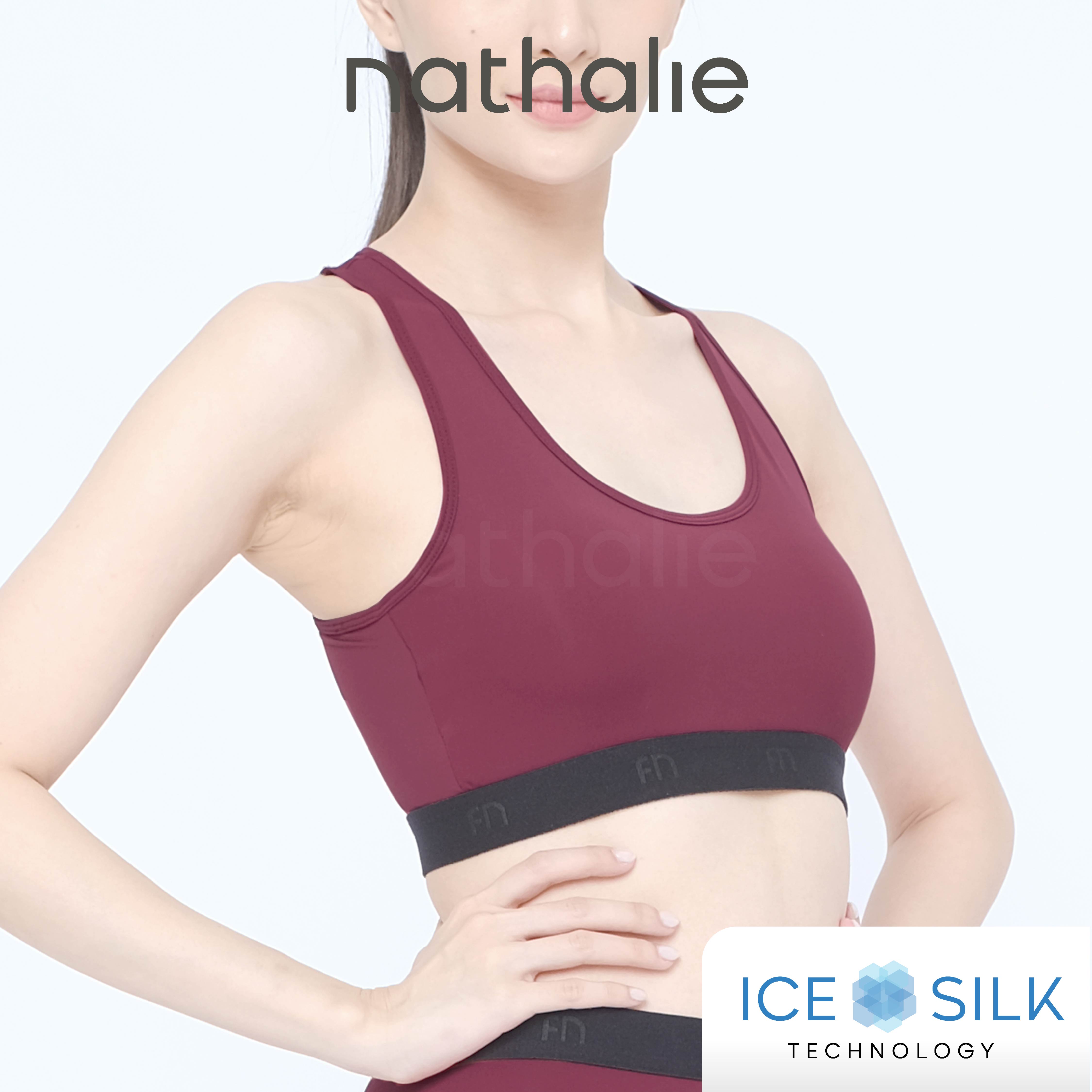 Nathalie Sport Bra Dewasa Cewek Yoga Ice Silk Bra Olahraga Wanita 1 Pcs NTB 3453