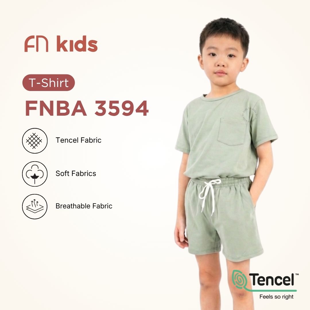 FN Kids Kaos Anak Laki Laki Nyaman Lembut Tencel Premium - Boys Short Slevee T-Shirt FNBA3594