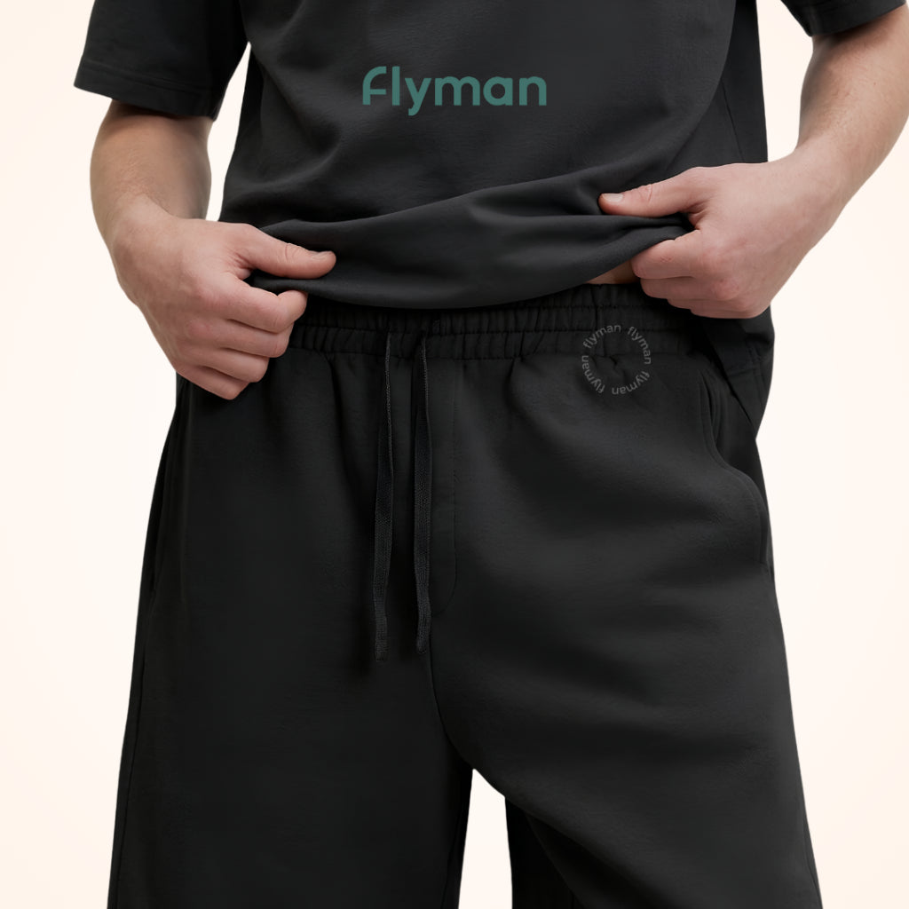 Flyman Celana Pendek Pria Celana Santai Rumahan Nyaman Lembut Casual Short Pants - FM 3611
