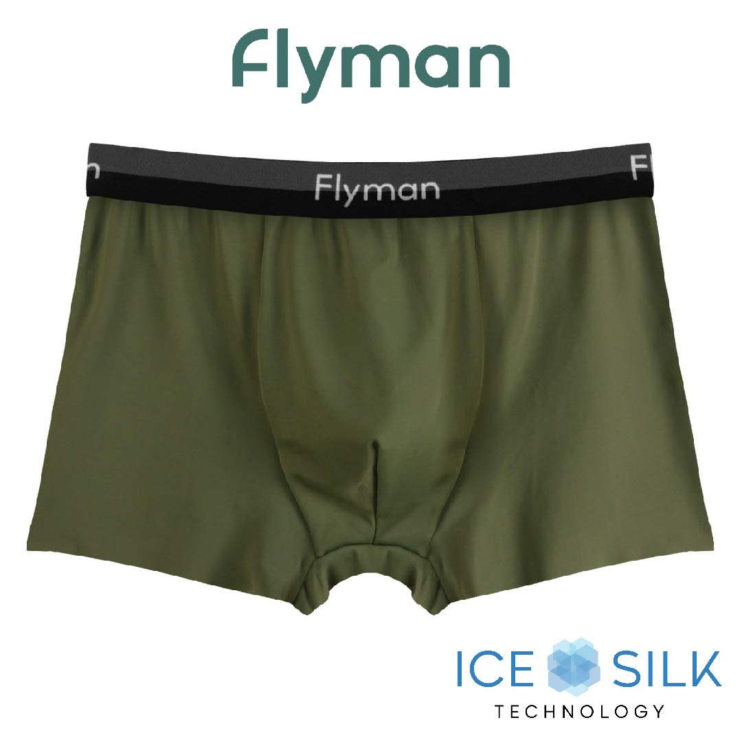 Flyman Celana Dalam Pria Boxer Ice Silk 1 pcs FM 3425